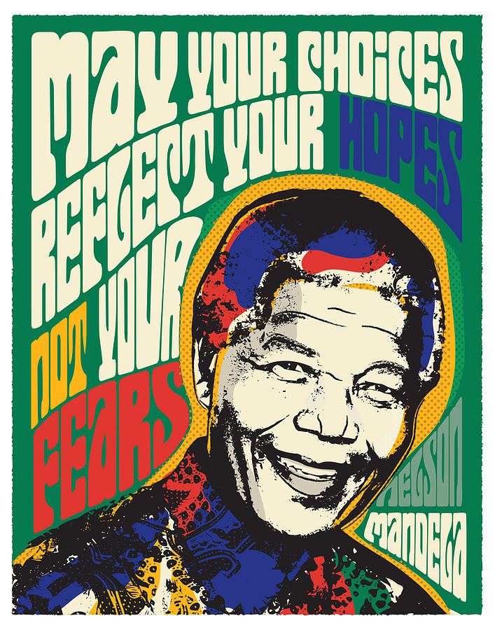 Nelson Mandela Digital Art - Nelson Mandela 11x14 by BONB Creative