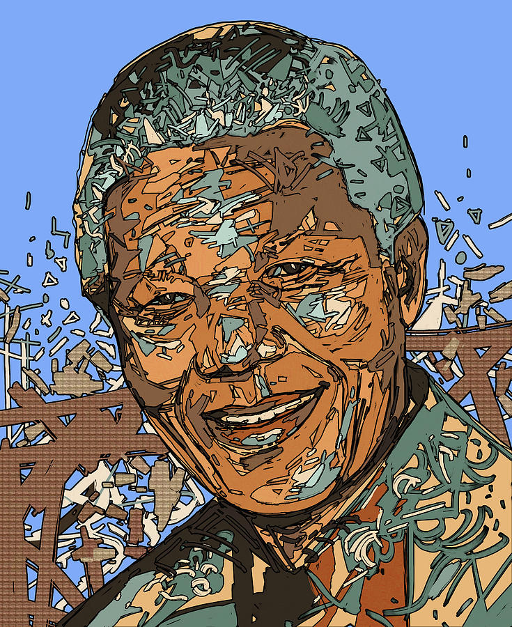 Nelson Mandela Digital Art - Nelson Mandela 2 by Bekim M