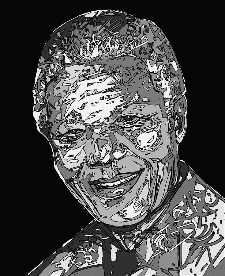 Nelson Mandela Digital Art by Bekim M