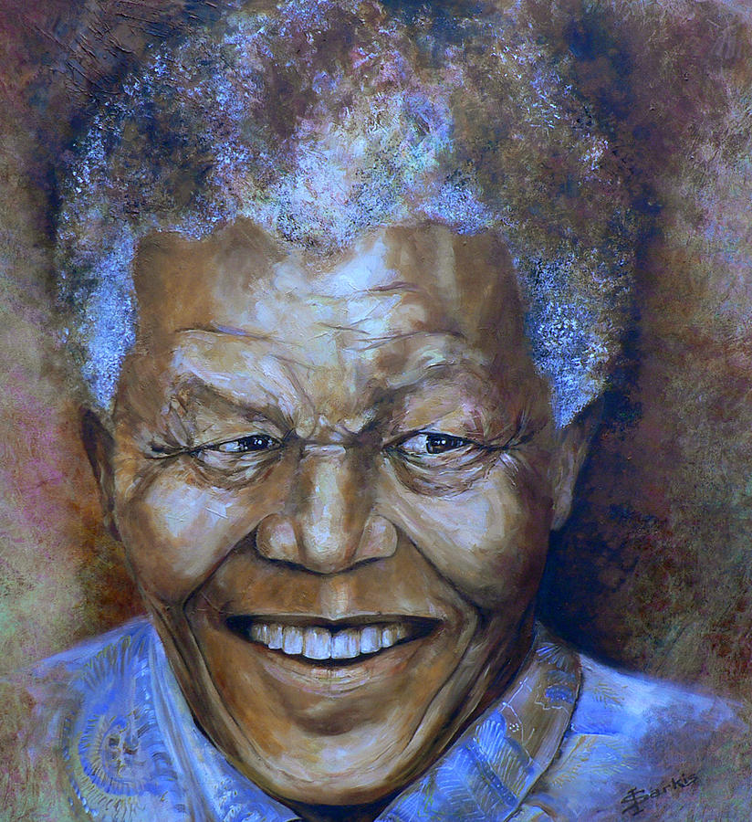 Nelson Mandela Painting By Eugene Sarkis - Fine Art America