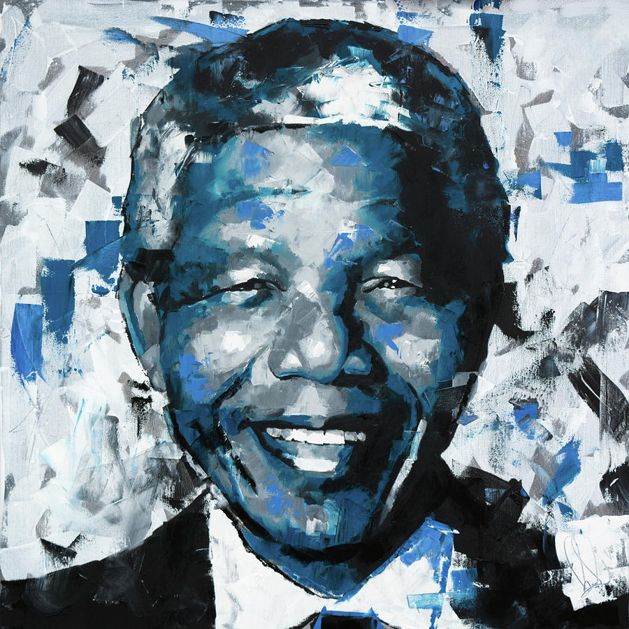 Nelson Mandela II Painting by Richard Day