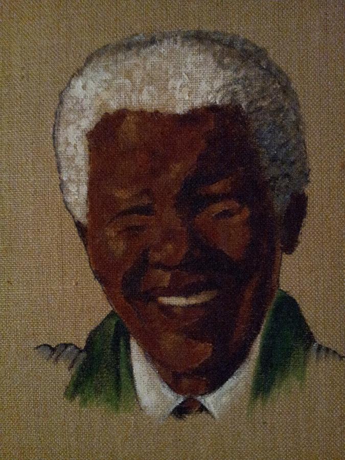 Nelson Mandela Painting by Joyce Hayes