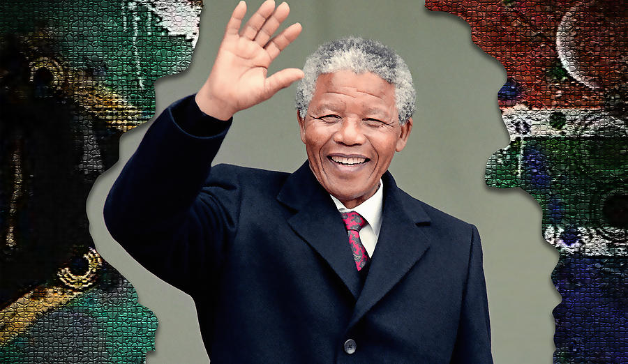 Nelson Mandela Mixed Media by Marvin Blaine