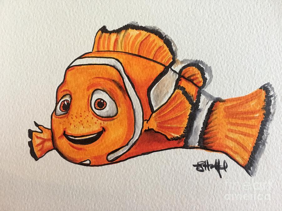 Nemo fish Drawing by Lori Hatfield - Fine Art America