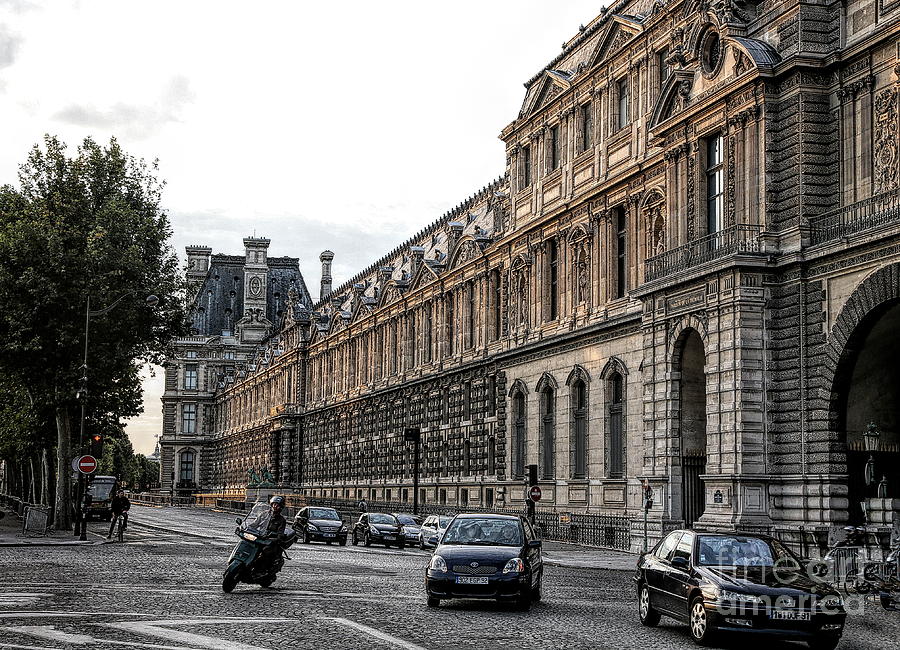 Neoclassical Architecture Rue de Rivoli Louvre Museum  Photograph by Chuck Kuhn