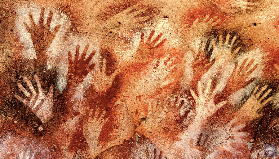 Neolithic hand prints Photograph by Anatole Beams