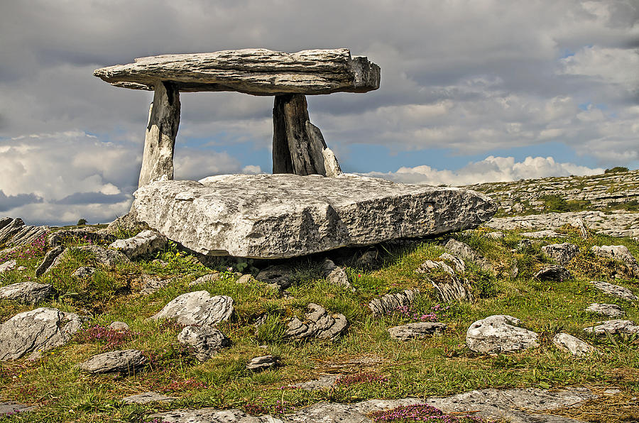 Neolithic Teleport - Portal Tomb in The Burren Photograph by Tony Crehan