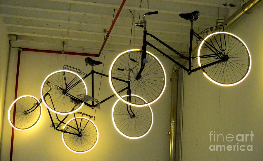 Neon Bicycles Photograph by Randall Weidner