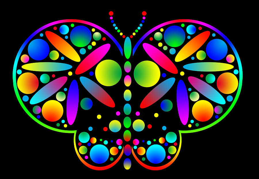 Neon Butterfly Photograph by Mark Blauhoefer