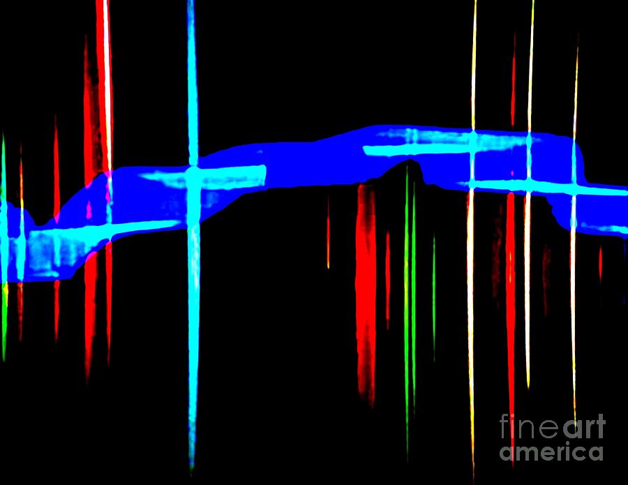 New Orleans Neon Christmas Frequency Abstract 1 Photograph