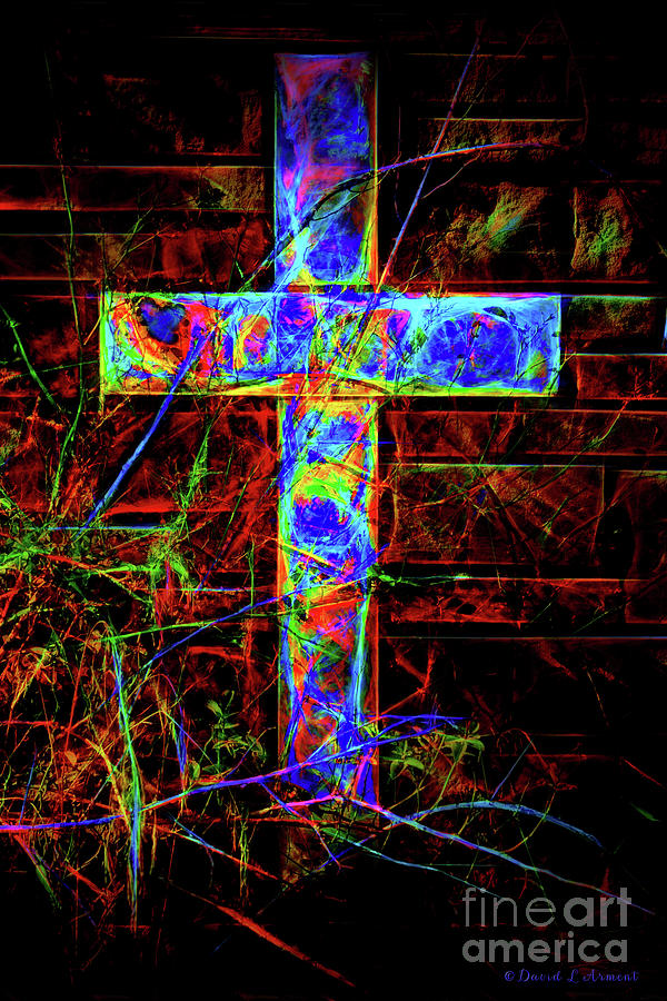 Neon Cross Photograph by David Arment