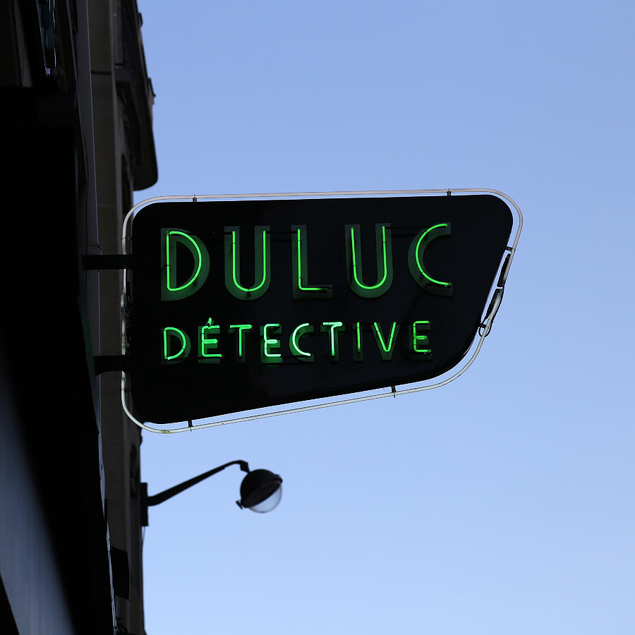 Neon Detective Sign Photograph by Andrew Fare