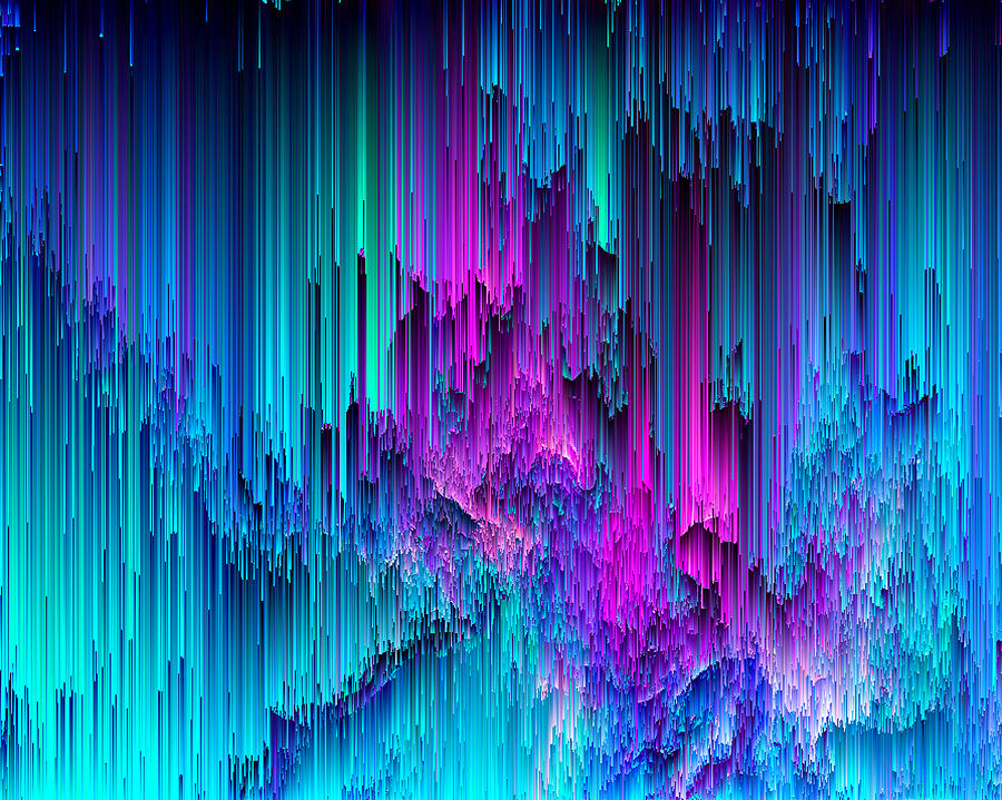 Neon Drifting - Pixel Art Digital Art by Jennifer Walsh