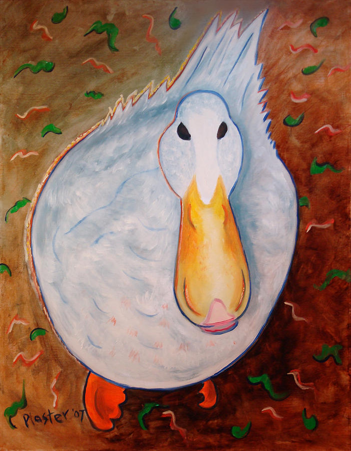 Animal Painting - Neon Duck by Scott Plaster