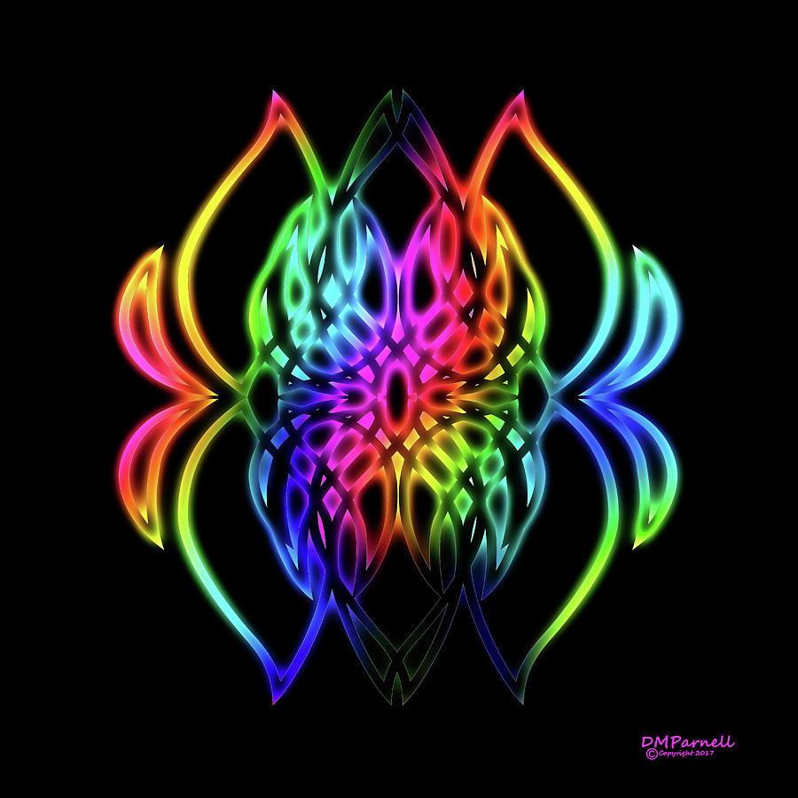 Neon Flames Digital Art by Diane Parnell - Fine Art America