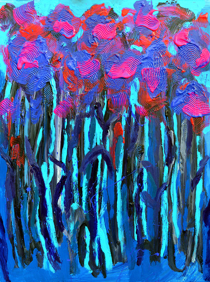 Neon Flowers Painting by Bryan Moss - Fine Art America