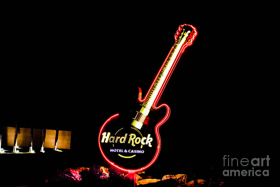 Neon Guitar Photograph by Gary Keesler