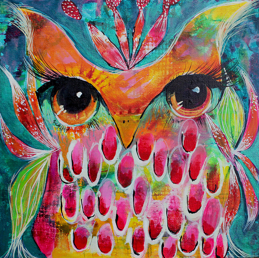 Owl Photograph - Neon Hoot by DAKRI Sinclair