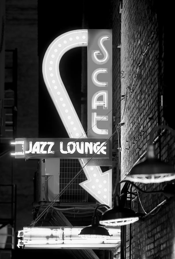 Neon Jazz BW Photograph by Rospotte Photography - Fine Art America