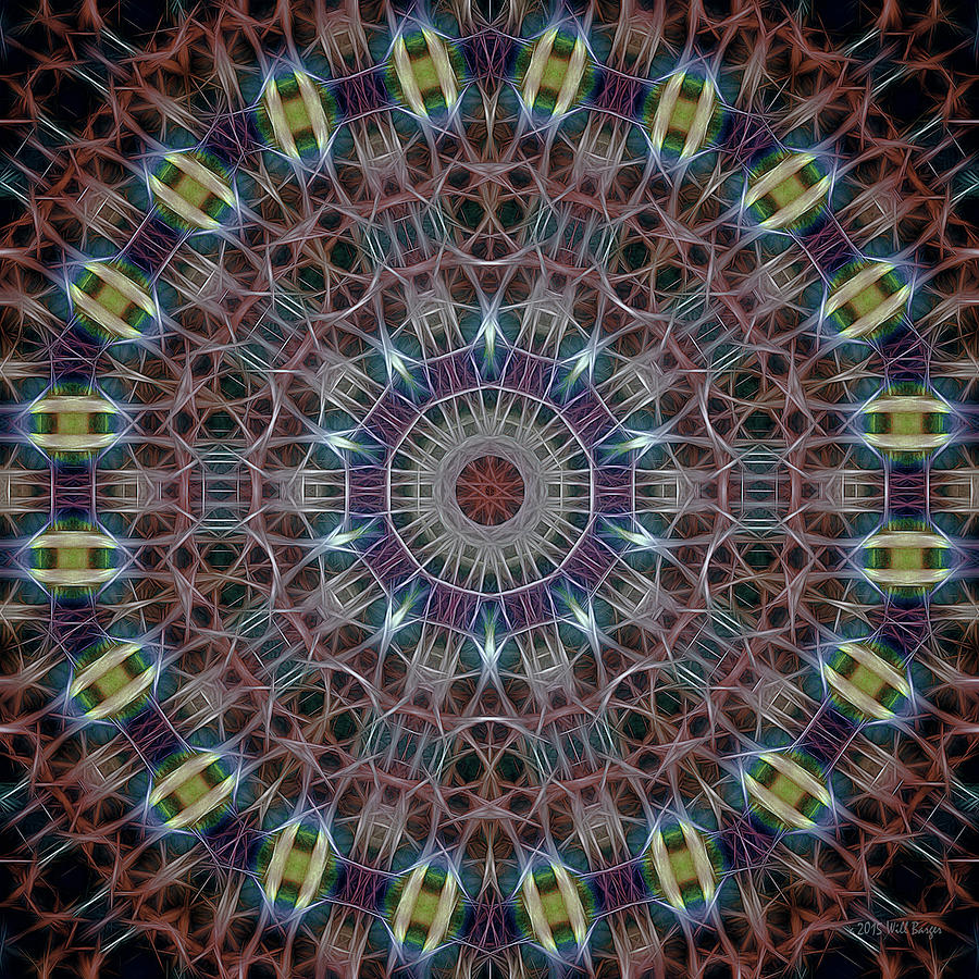 Neon Mandala, Nbr 19A Painting by Will Barger
