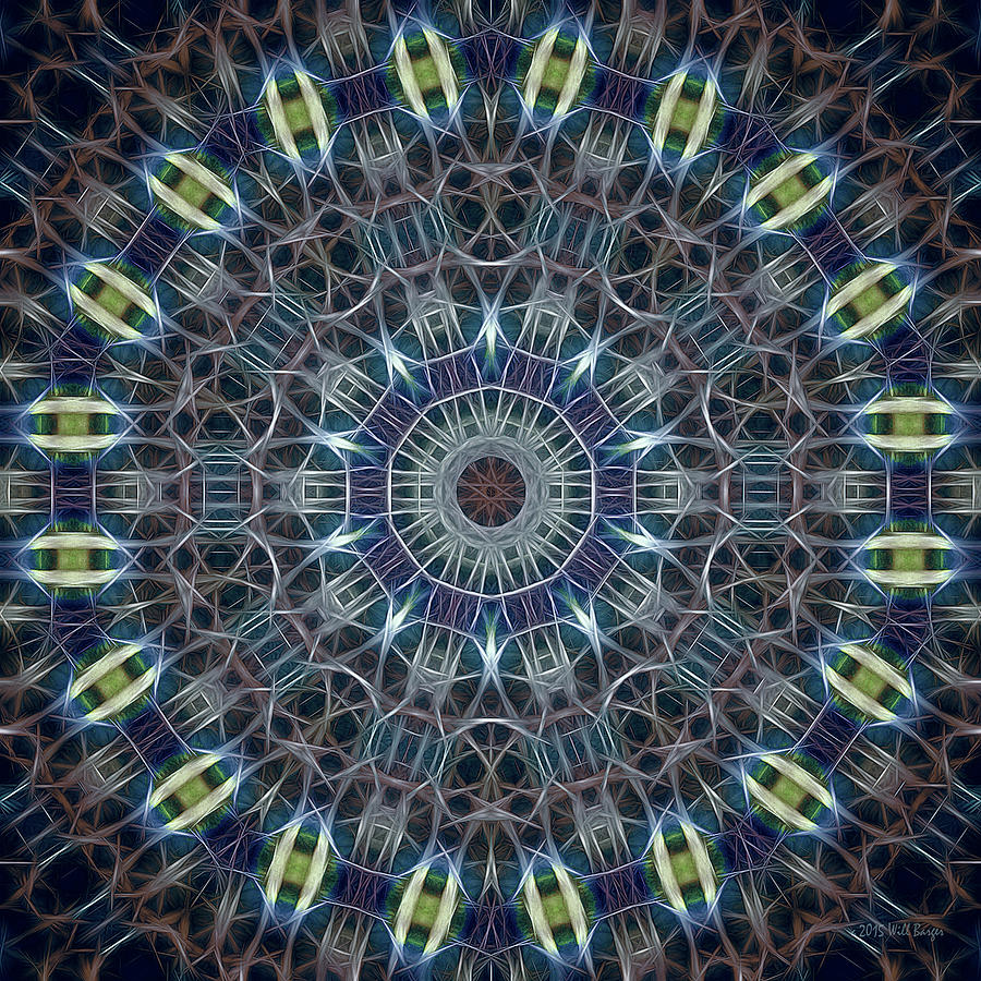 Neon Mandala, Nbr 19G Painting by Will Barger