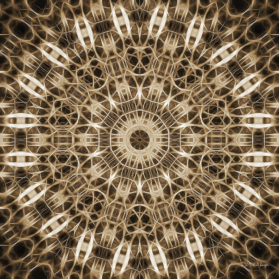 Neon Mandala, Nbr 19S Digital Art by Will Barger