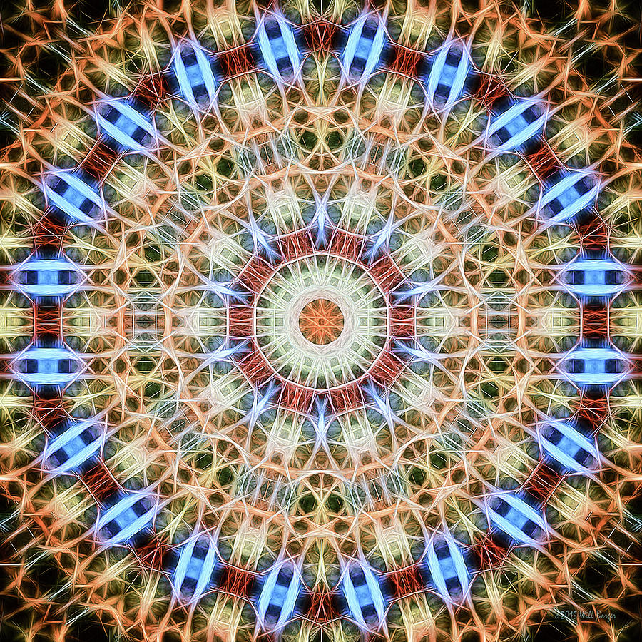 Neon Mandala, Nbr 20A Digital Art by Will Barger