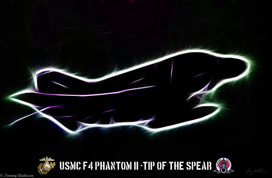 Neon Marine Phantom Digital Art by Tommy Anderson - Pixels