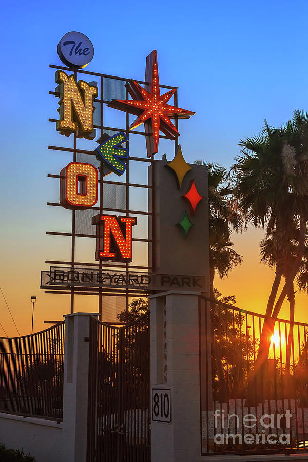 Las Vegas Photograph - Neon Museum Sign at Sunrise by Aloha Art