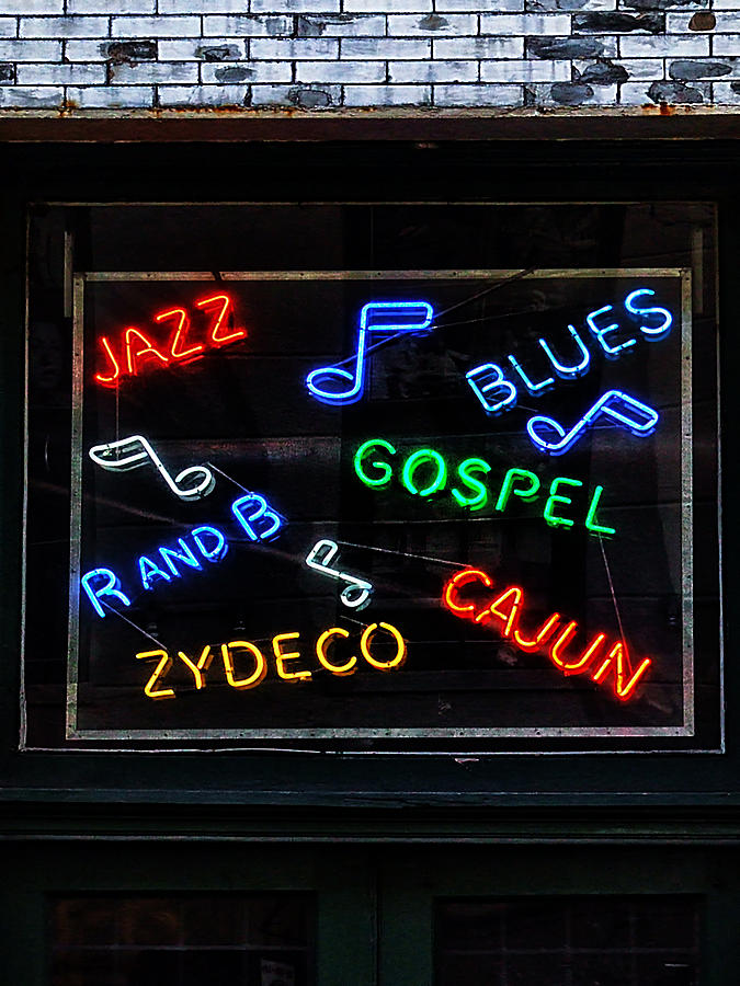 Neon Music of New Orleans Photograph by Frances Ann Hattier