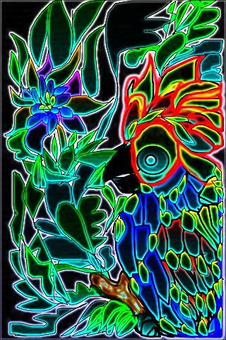 Neon Parrot Digital Art by Rae Chichilnitsky