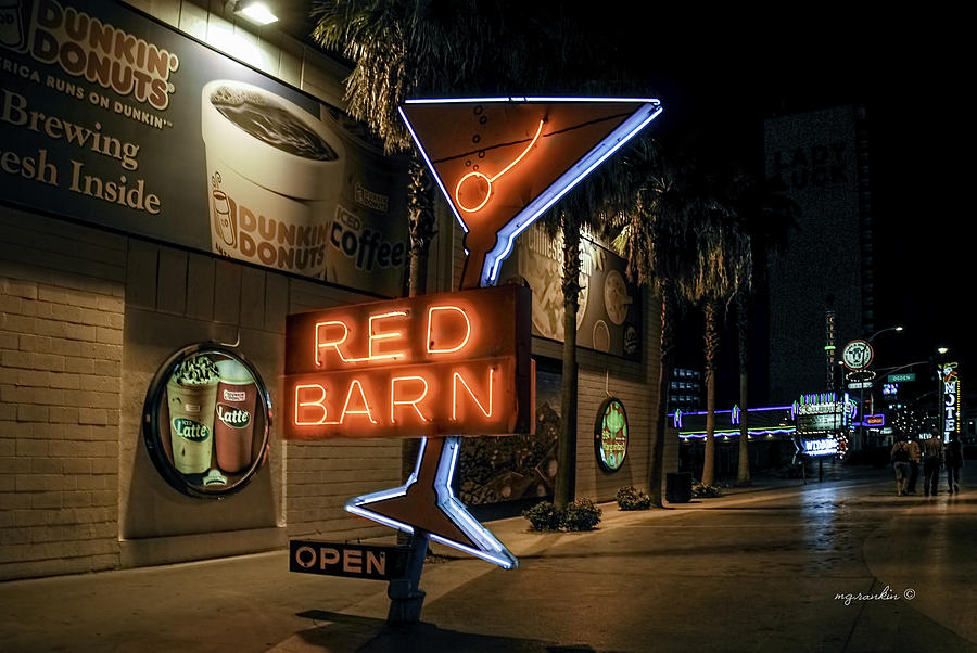 Neon Red Barn Photograph By Michael Rankin