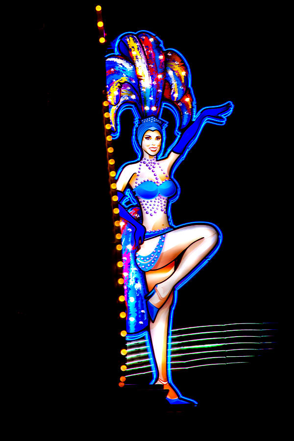 Las Vegas Photograph - Neon Showgirl by Az Jackson