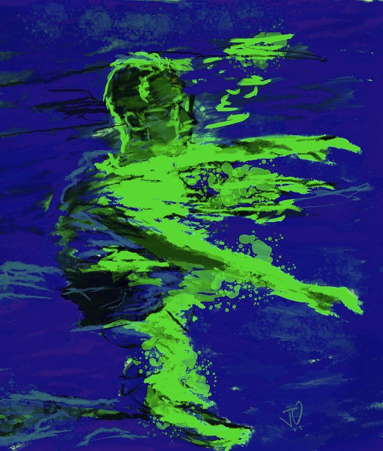 Neon Swim Painting by Jim Vance