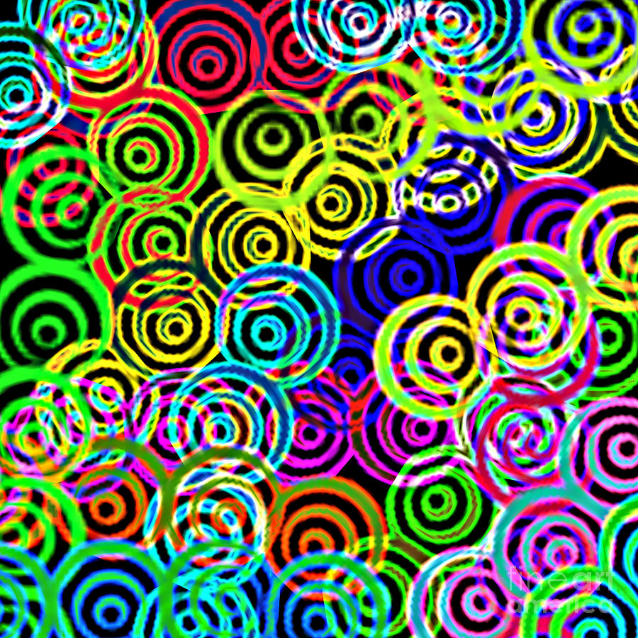 Neon Swirls Digital Art by Susan Stevenson