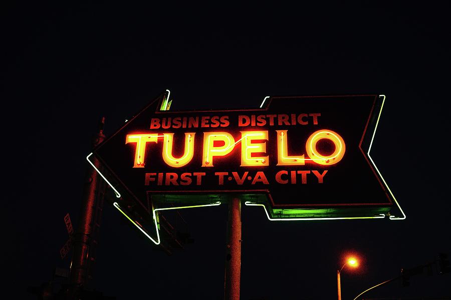 Neon Tupelo Sign 2 Photograph by Martin Naugher