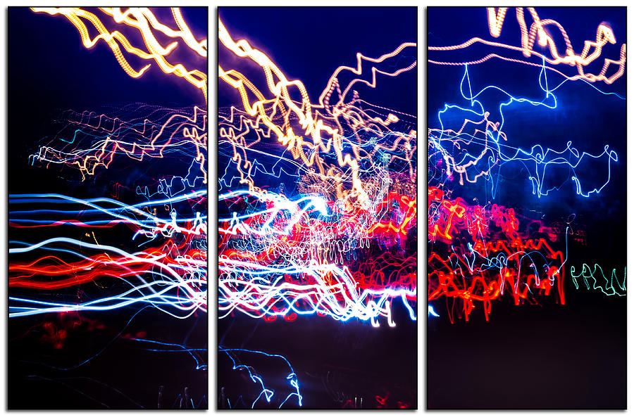 Neon UFA Triptych Number 1 Photograph by John Williams