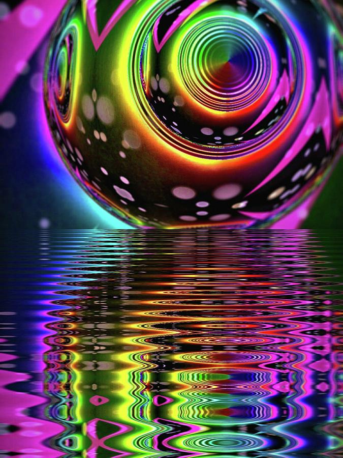 Neon Digital Art - Neon Vortex Horizon by Geometric Electric Neon Digital Art - Neon Vortex Horizon by Geometric Electric