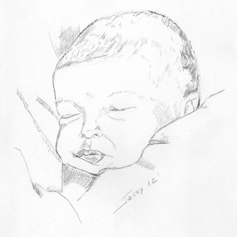 neonato #bambini #disegno #matita Photograph by Gessica Signori - Mobile  Prints