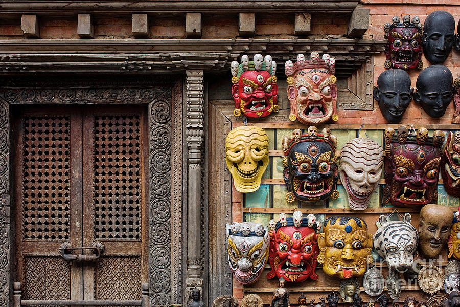 Nepalese Carving Photograph by Tim Gainey