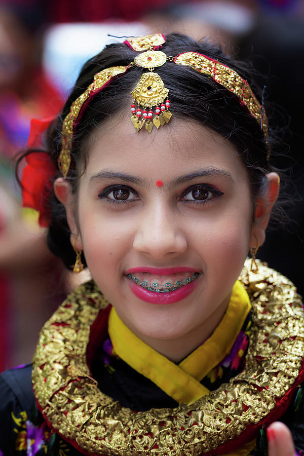 Nepalese Day Nepalese Girk in Traditional Dress Photograph by Robert Ullmann