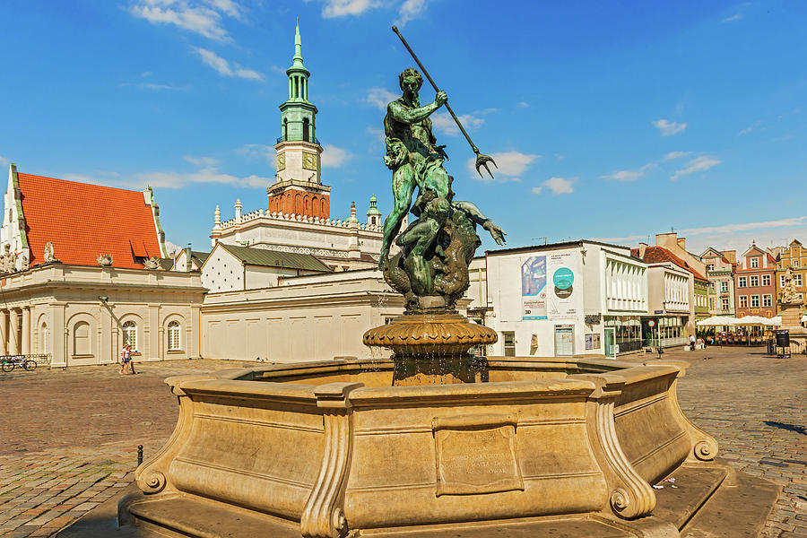 Neptun fountain in Poznan, Poland Photograph by Marek Poplawski