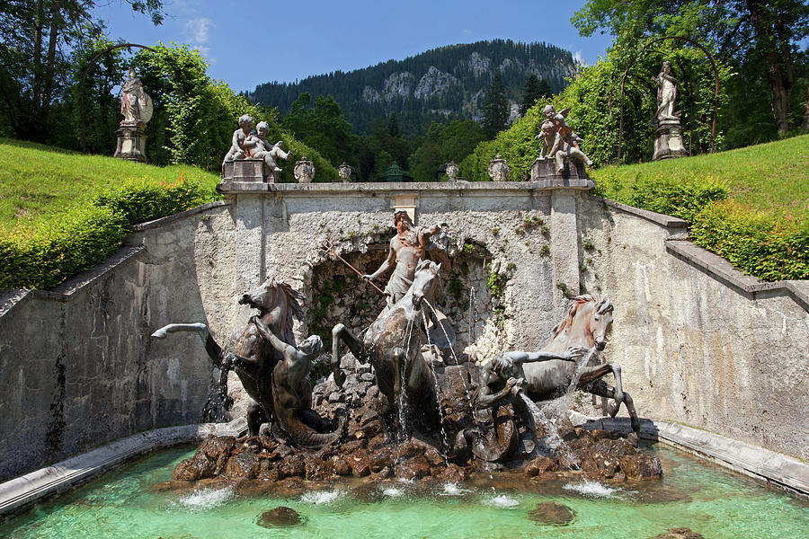 Neptun Fountain In Western Parterre Photograph