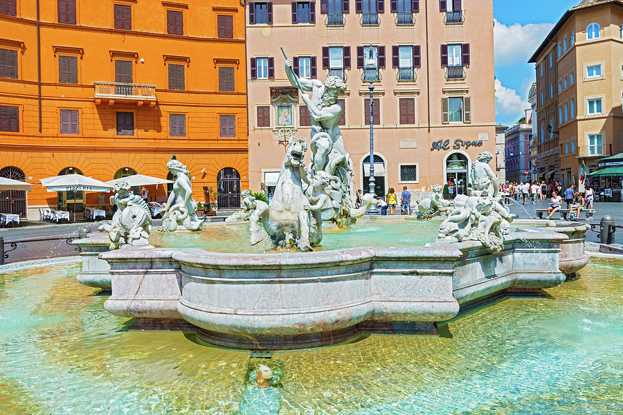 Neptune fountain in Rome, Italy Photograph by Marek Poplawski