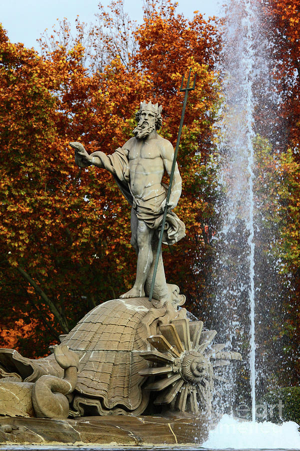 Neptune Fountain Madrid Photograph by James Brunker