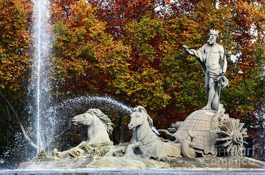 Neptune Fountain Paseo del Prado Madrid Photograph by James Brunker