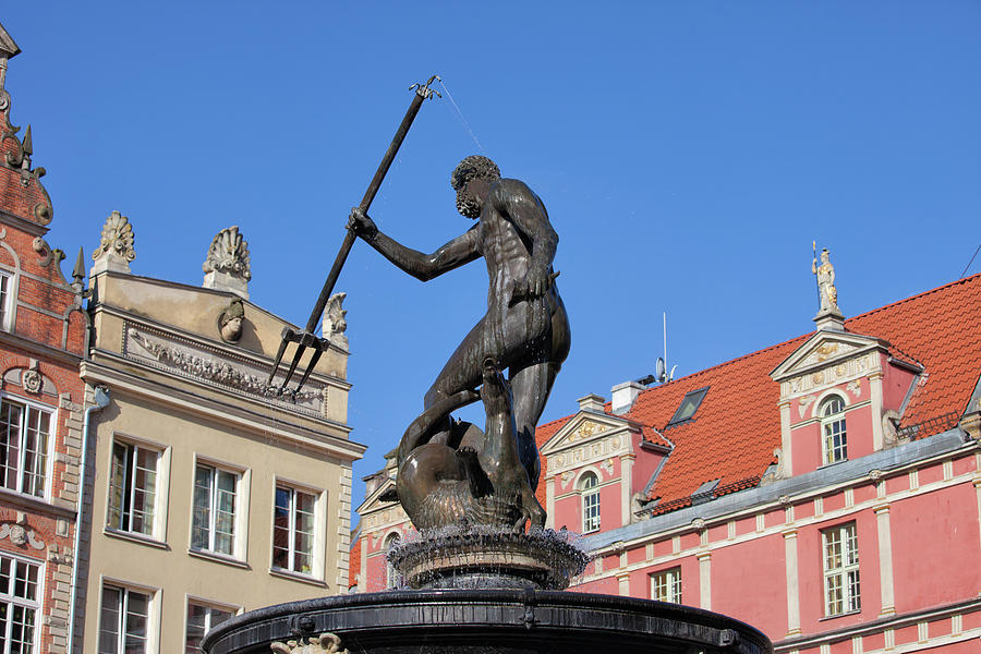 Neptune God of The Sea Fountain in Gdansk Photograph by Artur Bogacki