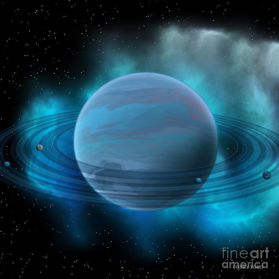 Interstellar Painting - Neptune Planet by Corey Ford