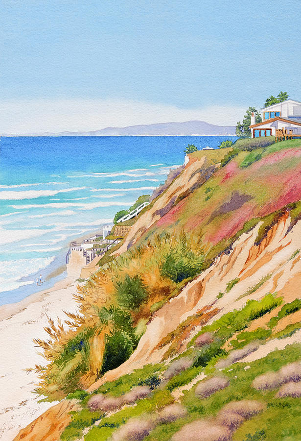 Neptunes View Leucadia California Painting by Mary Helmreich