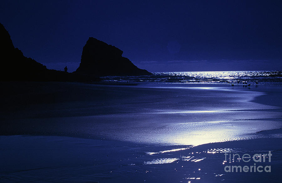 Neskowin Beach by Moonlight Photograph by Rick Bures